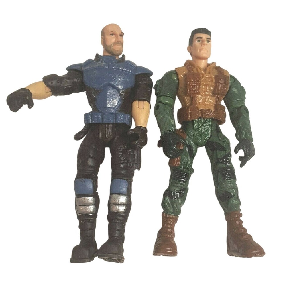 Military Action Figure Lanard Alex Brody Blue Armor 4' Camo Soldiers Articulated